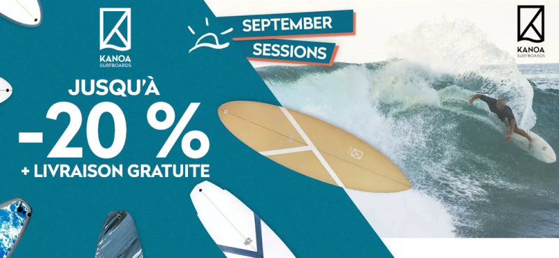 JUSQU’À -20 % CHEZ KANOA SURFBOARDS